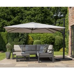 Norfolk Leisure Deluxe Cantilever Parasol - 3m - Mouse Grey